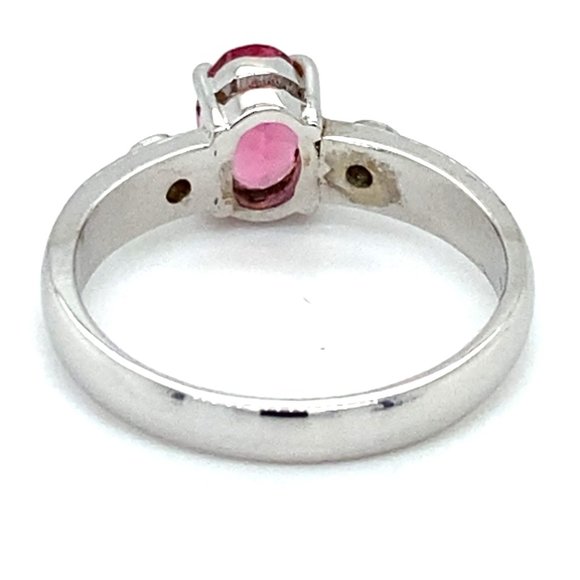 Red Mahenge Spinel 1.04ct Diamonds 18K Gold Ring - Picture 4 of 7